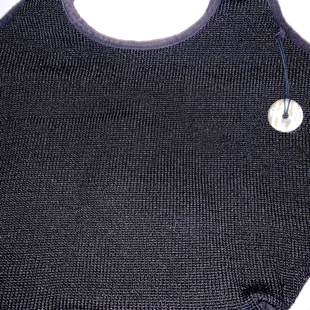 Black Crocheted Sak Satchel